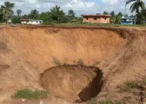 vítimas de afundamento de solo