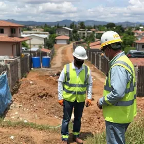 obra de contenção no Vale do Reginaldo