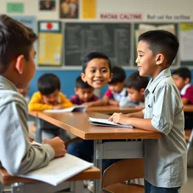 rotina em escola pública bilíngue