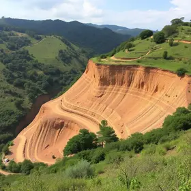 obra pioneira de contenção definitiva de encosta